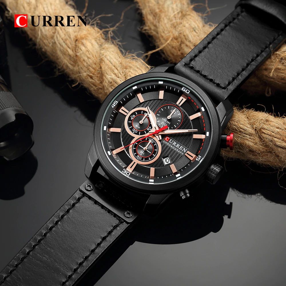 Reloj Curren 8291 Para Hombre Pulso Cuero