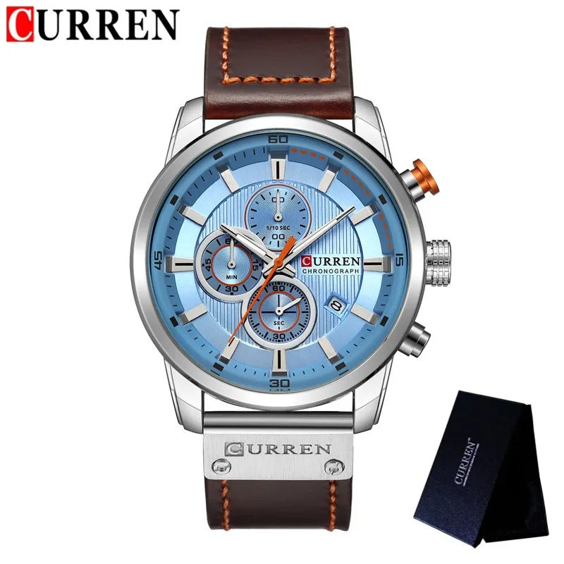 Reloj Curren 8291 Para Hombre Pulso Cuero