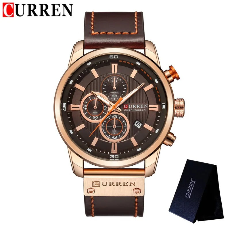 Reloj Curren 8291 Para Hombre Pulso Cuero